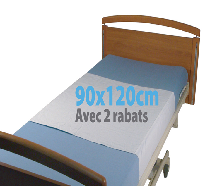 ALESE DE LIT IMPERMEABLE REUTILISABLE 90X120 CM AVEC 2 ...