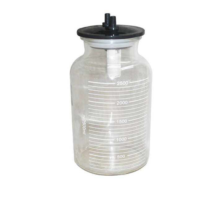 BOCAL D'ASPIRATION EN VERRE Avec Couvercle 7A23B Medicalex